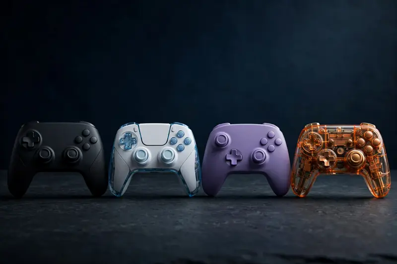Several controllers lined up for testing